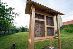 Wildbienenhotel am Wasserwerk Rauental