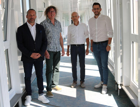 Nicolai Danne und Frank Hildenbrand / DEHOGA sowie Volker Bunte und Philipp Heise / Stadtwerke Rastatt