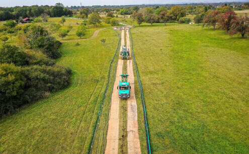 Einpflügen Wasserwerk Ottersdorf