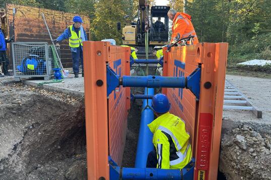 Wasserwerk Ottersdorf: Neue Trinkwasser-Transportleitung