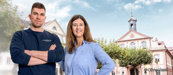 Banner: Mitarbeitende der Stadtwerke Rastatt