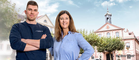 Banner: Mitarbeitende der Stadtwerke Rastatt