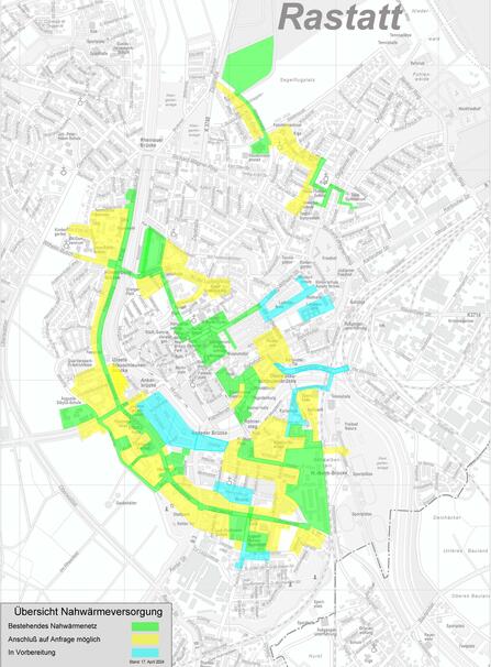 Übersicht Fernwärmeversorgung (Stand April 2024)