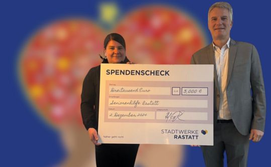 Spendenscheck-Übergabe Seniorenhilfe Rastatt 2024
