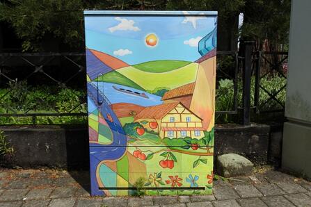 Motiv: Farben des Südens Standort: Dorfstraße / Ecke Bannwaldstraße, 76437 Wintersdorf