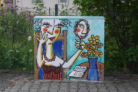 Motiv: Spieglein, Spieglein in der Hand - Du hast meine Schönheit gewiss erkannt Standort: Mühlstraße, 76437 Niederbühl