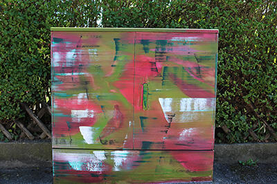 Motiv: Frühling im Winter Standort: Ecke Oberwaldstraße / Am Köpfel, 76437 Rastatt (vom 17.07.2017)